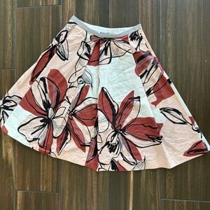 Piazza Sempione Floral A-line Midi Skirt -S